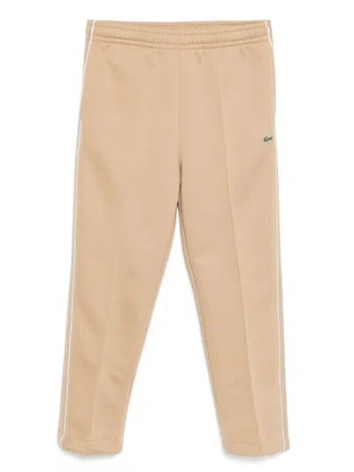 Lacoste Embroidered Logo Sweatpants In Neutrals