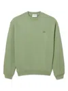 Lacoste Embroidered-logo Sweatshirt In Green