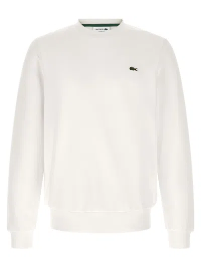 Lacoste Embroidered Logo Sweatshirt In White