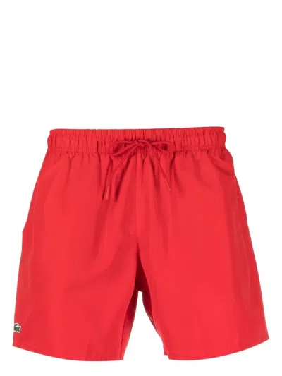 Lacoste Men's Lightweight Swim Shorts - 3xl In Red