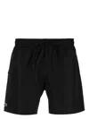 Lacoste Embroidered-logo Swim Shorts In Schwarz