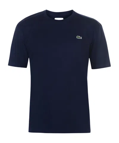 Lacoste Embroidered Logo T Shirt In Blue