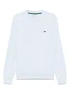 Lacoste Embroidered-motif Sweatshirt In Blue