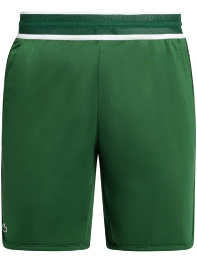 Lacoste Embroidered Track Shorts In Green