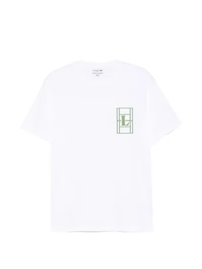 Lacoste Embroidered Heavy Jersey T-shirt In Multi