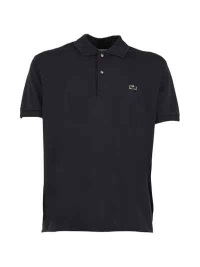 Lacoste Embroidered-logo Polo Shirt In Gray
