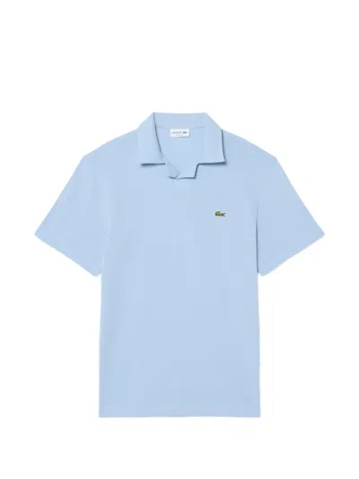 Lacoste Embroidered-logo T-shirt In Blue