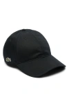 Lacoste Essential Cotton Twill Baseball Cap In Black