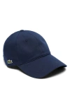Lacoste Essential Cotton Twill Baseball Cap In Blue