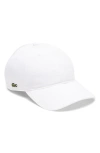 Lacoste Essential Cotton Twill Baseball Cap In White