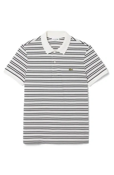 Lacoste Essentials Regular Fit Cotton Piqué Polo In Black