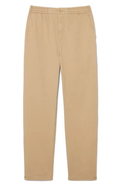 Lacoste Essentials Regular Fit Straight Leg Pants In Brown