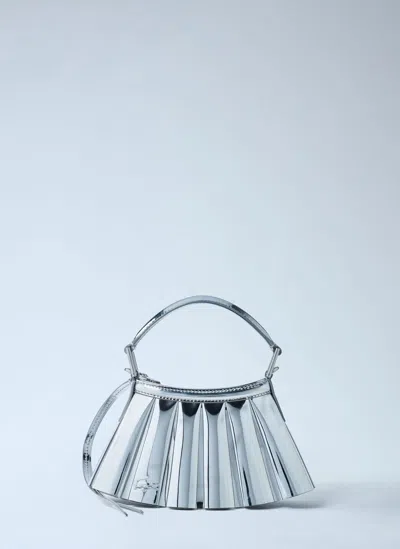 Lacoste Extra Extra Small Lenglen Handbag In Silver