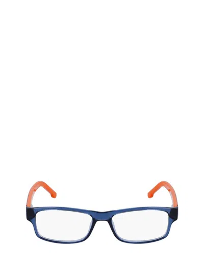 Lacoste Eyeglasses In Blue Steel / Orange