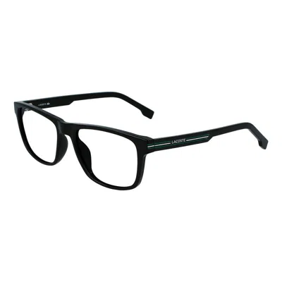 Lacoste Eyeglasses Rectangle Full Rim, Black Frame And Clear Demo Lenses Lens L2887001 In Gray