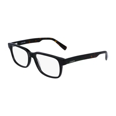 Lacoste Eyeglasses Rectangle Full Rim, Black Frame And Clear Demo Lenses Lens L2910001