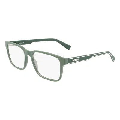 Lacoste Eyeglasses Square Full Rim, Green Frame And Clear Demo Lens Lens L2895001