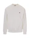 Lacoste Green Classic Soft Sweatshirt In White