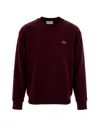 Lacoste Embroidered Loopback Cotton Sweatshirt In 3ke