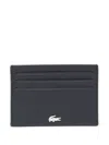 Lacoste Navy Fitzgerald Card Holder In Blue