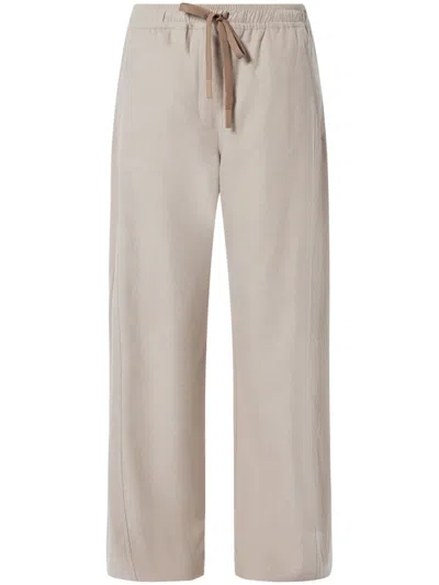 Lacoste Flannel Trousers In Neutrals