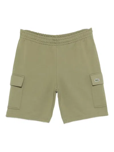 Lacoste Flap-pocket Drawstring Shorts In Green