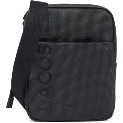 Lacoste Flat Crossover Bag In Black