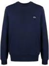 Lacoste Live Cotton Fleece Sweatshirt Navy Blue In Blue