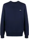 Lacoste Live Cotton Fleece Sweatshirt Navy Blue In Blue