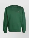 Lacoste Green Brushed Cotton Sweatshirt In Green