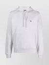 Lacoste Fleece Hoodie With Drawstring And Pocket In Gray