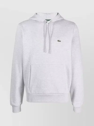 LACOSTE FLEECE HOODIE WITH DRAWSTRING AND POCKET