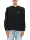 Lacoste Pullover In Cotone Nero In Black
