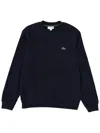 Lacoste Crew Neck Long Sleeve Ribbed Sweater In Multi