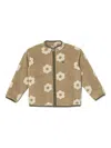 Lacoste Floral-fleece Zip-up Jacket In Neutrals
