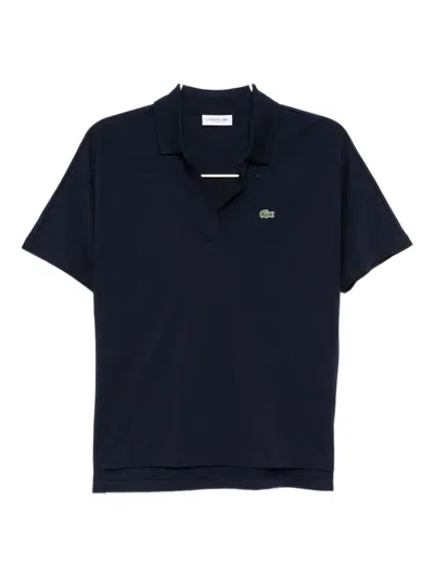 Lacoste Fluid Pique Top In Blue