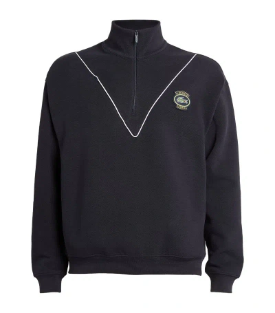 Lacoste French Heritage Logo Sweatshirt In Navy