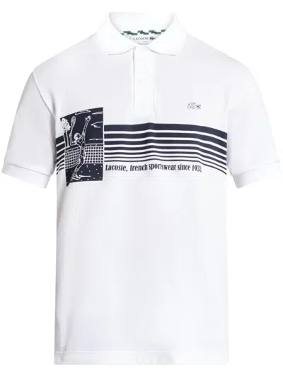 Lacoste French Made Cotton Polo Shirt In White