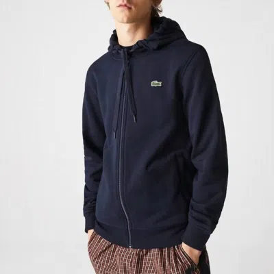 Lacoste Full Zip Hoodie In Navy