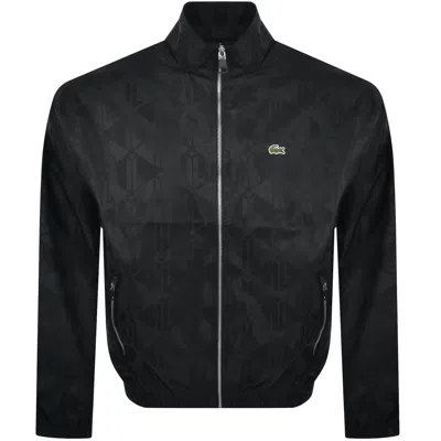 Lacoste Full Zip Logo Jacket Black In Navy
