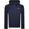 Lacoste Full Zip Logo Jacket Navy In Blue