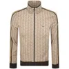 Lacoste Full Zip Sweatshirt Beige In Neutral