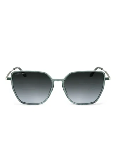 Lacoste Geometric-frame Sunglasses In Blue