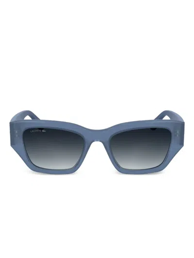 Lacoste Geometric-frame Sunglasses In Blue