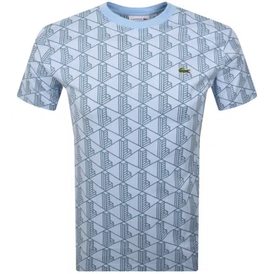 Lacoste Geometric Logo T Shirt Blue