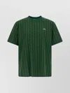 Lacoste Geometric Pattern Crew Neck Short Sleeve T-shirt In Green