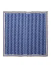 Lacoste Geometric-pattern Scarf In Blue