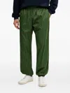 Lacoste Geometric-pattern Track Pants In Green