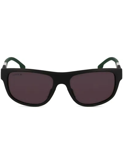Lacoste Geometric-print Sunglasses In Black