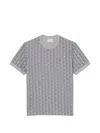 Lacoste Geometric Pattern T-shirt In Gray